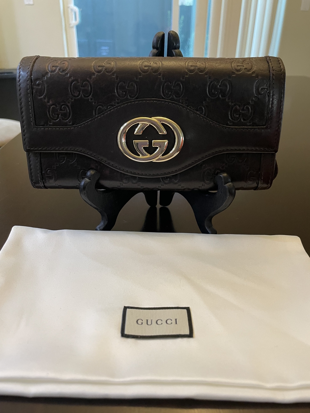 Gucci Guccissima Leather Interlocking GG Continental Wallet